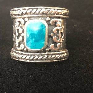 Sterling Silver 925  turquoise ring size 7